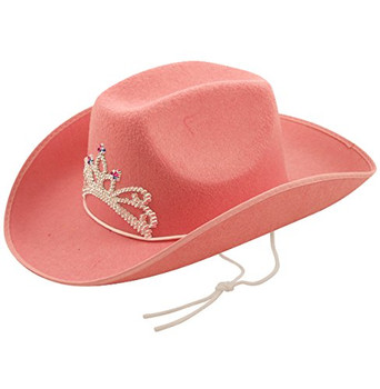 Pink Cowboy Hat with Tiara