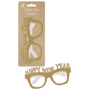 Pack of 4 Fun New Year Board Glasses