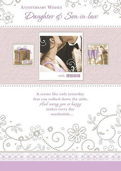 Daughter and Son-in-Law Both Of You Nice Verse Anniversary Greeting Card