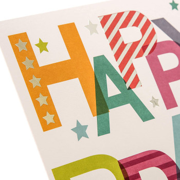 General Birthday Card Contemporary Text Design