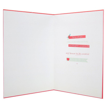 Valentine's Day Card For Fiance 'You're Wonderful'Large