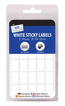 Pack of 510 White 19mm x 12mm Self Adhesive Labels