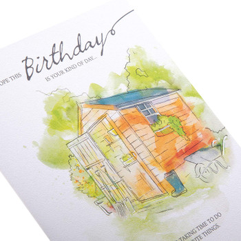 General Birthday Card Classic Illustrated Design