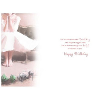 Lady With Shoes Birthday Card