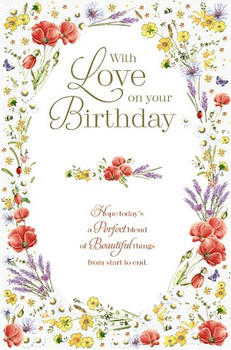 With Love On Your Birthday Wild Flowers Card