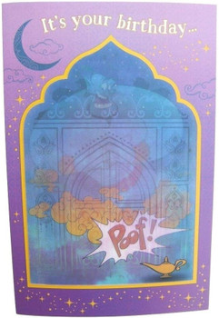 Disney Aladdin Holographic Birthday Card for Any Age 