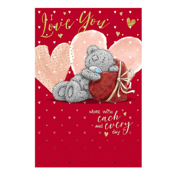 Me To You Bear Bear Leaning On Heart Valentine's Day Card