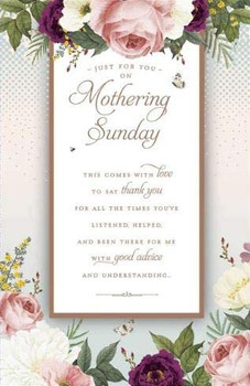 RHS Mother's Day Card Artistic Flowers and Butterflies Foil and Flitter Finish