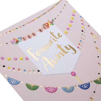 Favourite Aunty Tropical Sunglow Birthday Card