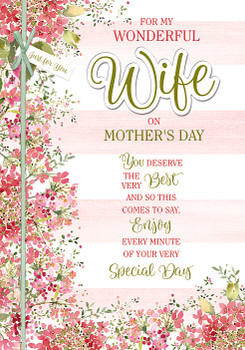 Wonderful Wife Handmade Mother's Day Card