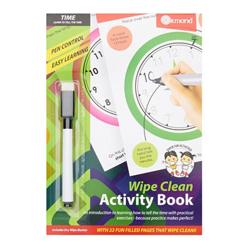 A5 22 Pages Wipe Clean Activity Time Book With Pen by Ormond