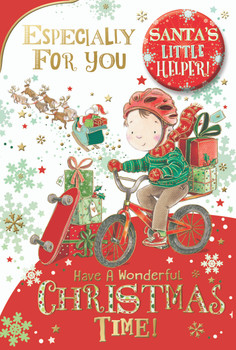 Especially For You Santa's Little Helper Male Open Christmas Card