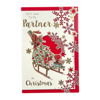 For Partner Holiday Cheer & Togetherness Christmas Wishes Card