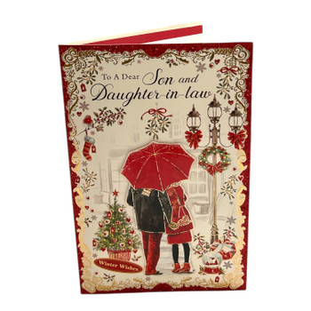 Romantic Couple Design To Son and Daughter In Law Christmas Card Romantic Couple Design To Son and Daughter In Law Christmas Card