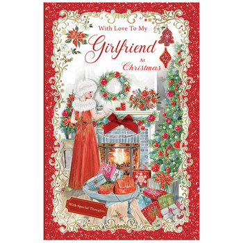 To My Beautiful Girlfriend with Love Christmas Card To My Beautiful Girlfriend with Love Christmas Card
