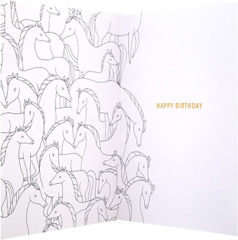 General Birthday Card Contemporary Zebra Design