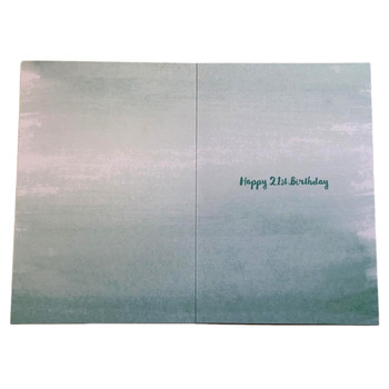 You're 21st Ahead To Look Forward Foil Finished Birthday Card