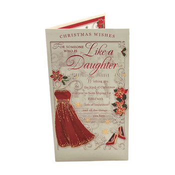 For a Wonderful Woman Who’s Like a Daughter Christmas Card For a Wonderful Woman Who’s Like a Daughter Christmas Card