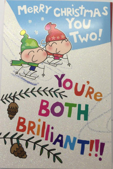Merry Christmas Both Of You Fun Couple Humour Card Merry Christmas Both Of You Fun Couple Humour Card
