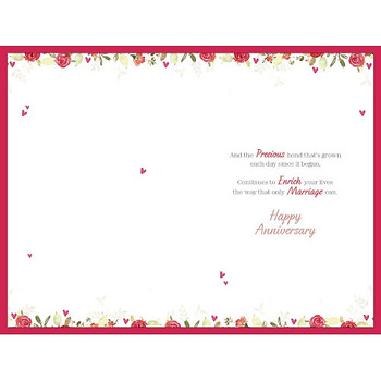 On Your Anniversary With Love Flower Vase Card