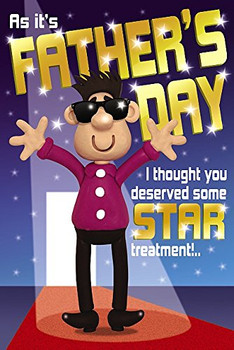 Star Treatment Humour Open Father's Day Card