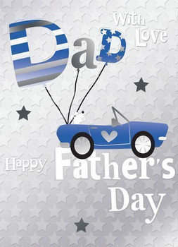 With Love Dad Morden Quality Embossed Father's Day Card Second Nature