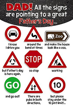 Dad Signs pointing to a great Father's Day