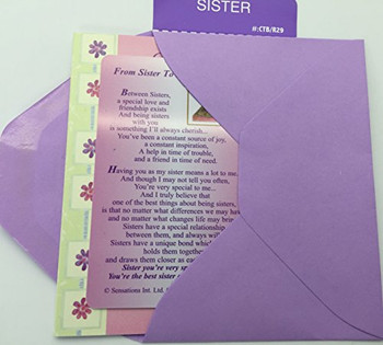 From Sister To Sister, With Love (Sentimental Keepsake Wallet / Purse Card)...