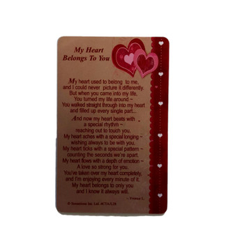 Sentimental Keepsake Wallet / Purse Card My Heart Belongs to You