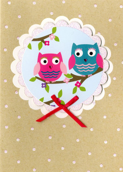 Owls Greeting Card Blank Inside Second Nature Yours Truly Cards