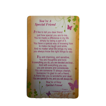 Sentimental Keepsake Wallet / Purse Card You're A Special Friend