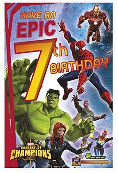 Have An Epic 7th Marvel Birthday Card