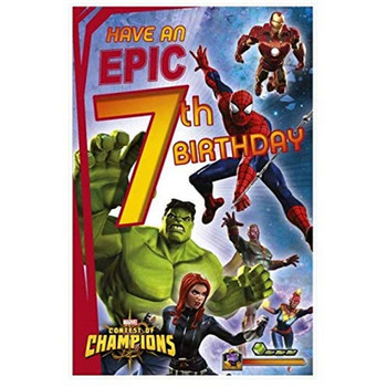 Have An Epic 7th Marvel Birthday Card