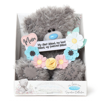 Tatty Teddy Holding A Garland of Beautiful Flowers Banner Me to You Bear