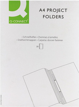 Pack of 25 A4 Blue Q-Connect Project Folders