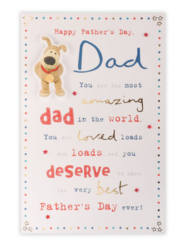 Boofle With Medal Father's Day Card