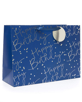 Happy Birthday Gift Bag For Him Blue  Extra Large UK Greetings