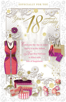 18 Today Open Female Birthday Opacity Card
