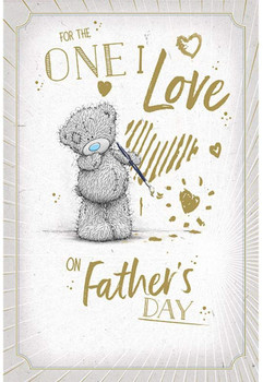 Bear Writing One I Love Father's Day Card