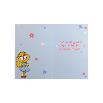 Pink Birthday Card for a Smart Birthday Girl Witty Words Card Pink Birthday Card for a Smart Birthday Girl Witty Words Card