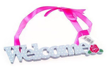 Juliana Home Living 25cm Hanging Wooden Plaque - Welcome