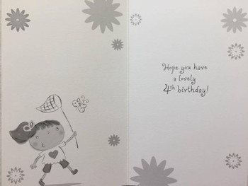 4 Today Birthday High Quality Nice Pink Glitter Greeting Card