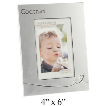 Godchild Two Tone 6x4 Photo Frame, Godson or Goddaughter Picture Frame, Special Gift for Christening, Baptism, Birthday and Keepsake