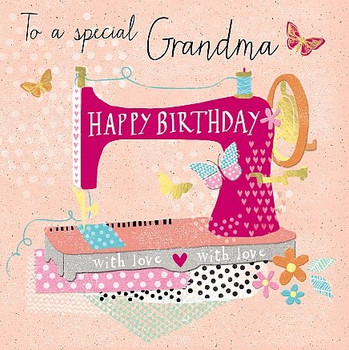 Apricot Blush Grandma Birthday Hotchpotch Card