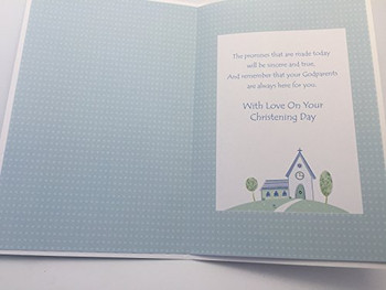 Church On The Hill Godson On Your Christening Day Card