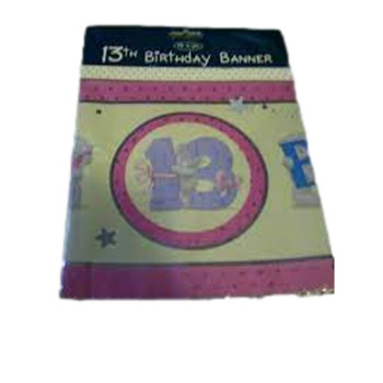Me to You Tatty Teddy 13th Birthday Banner in Pink and Yellow Me to You Tatty Teddy 13th Birthday Banner in Pink and Yellow