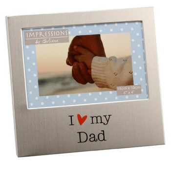 I Love My Dad 6" x 4" Aluminium Photo Frame