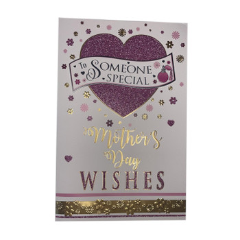 To Someone Special Glitter Heart Design Mother's Day Card