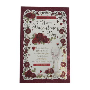 Especially For You Happy Valentine's Day Roses Design Open Card