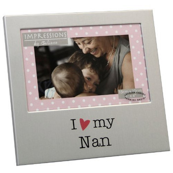 I Love My Nan 6" x 4" Aluminium Photo Frame